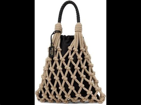 DIY bolsa Prada con Macramé. .